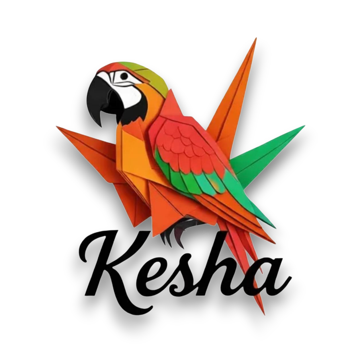 Origami Parrot — Kesha Brand Logo